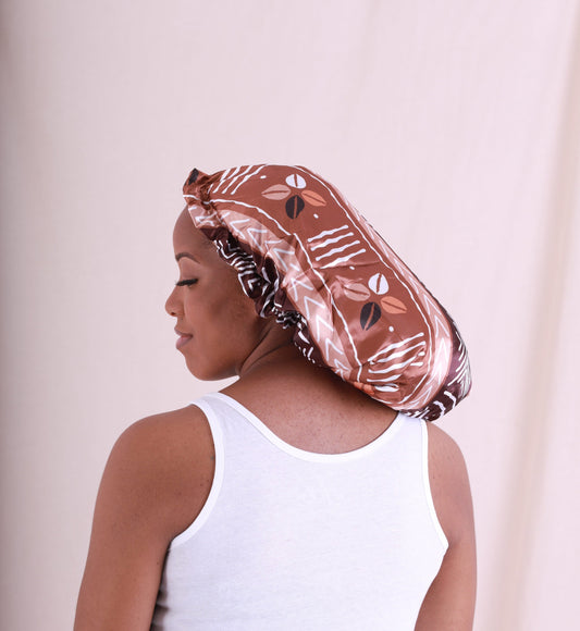 Bogolan Reversible Satin Bonnets