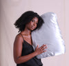 Silver White Reversible Satin Pillowcase