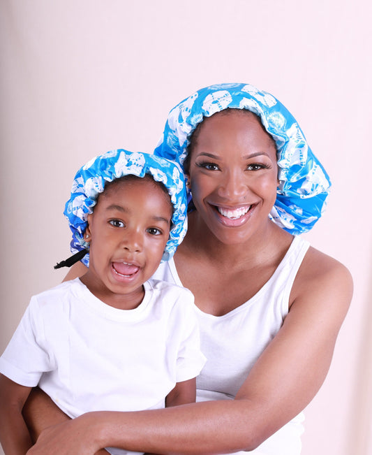 Adire Reversible Satin Bonnets