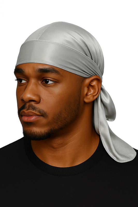 Ice Grey 100% premium Satin Durag
