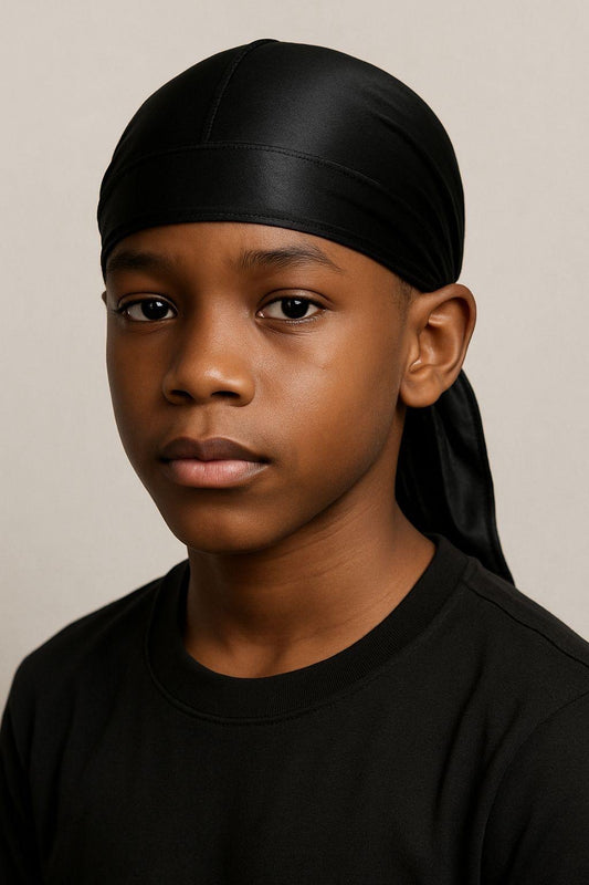 Black 100% premium Satin Durag