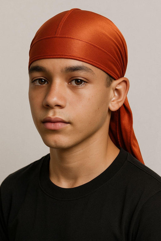 Burnt Orange 100% premium Satin Durag