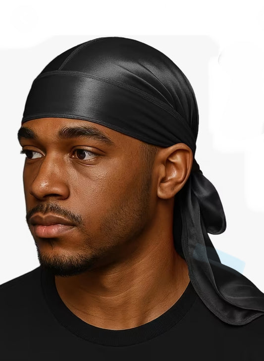 Black 100% premium Satin Durag