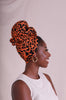 Tangerine Leopard Headwrap